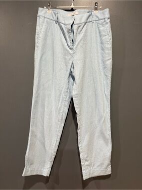 LOFT Light Blue Linen Blend Ankle Pants | Women’s Size 6